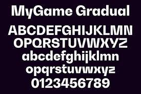 Beispiel einer MyGame Gradual Extra Bold-Schriftart